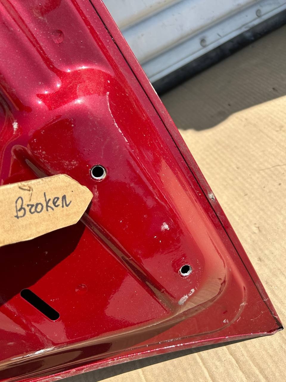 ✅2020-2023 Tesla Model Y Hood Red OEM /damaged
