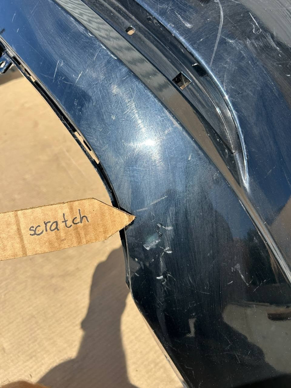 ✅2017-2021 Tesla Model 3 Rear Bumper Cover Blue w/scratches