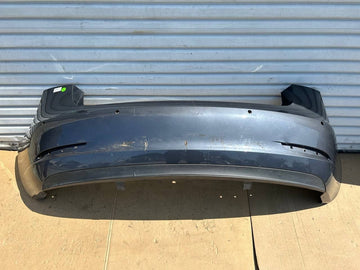 ✅17-23 Tesla Model 3 Front Bumper Cover Gray w/Sensor w/Lower Valance /cracked