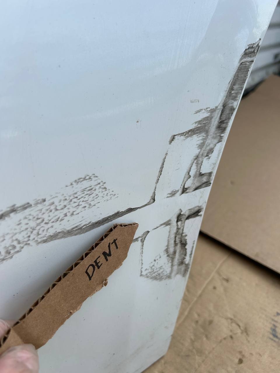 ✅ 2020-2023 Tesla Model Y Rear Left Door Shell Skin White OEM w/dent