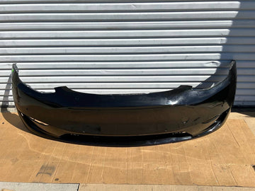 ✅20-24 Tesla Model Y Front Bumper Cover w/Sensor Holes Black /cracked