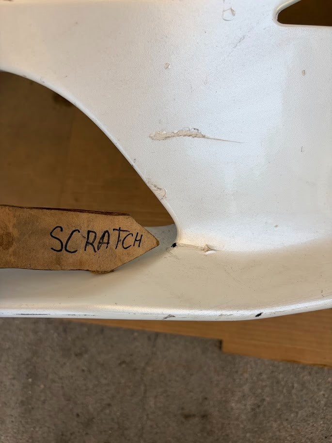 ✅21-25 Tesla Model S Front Bumper Cover White with Sensor Hole 1750101/scratched