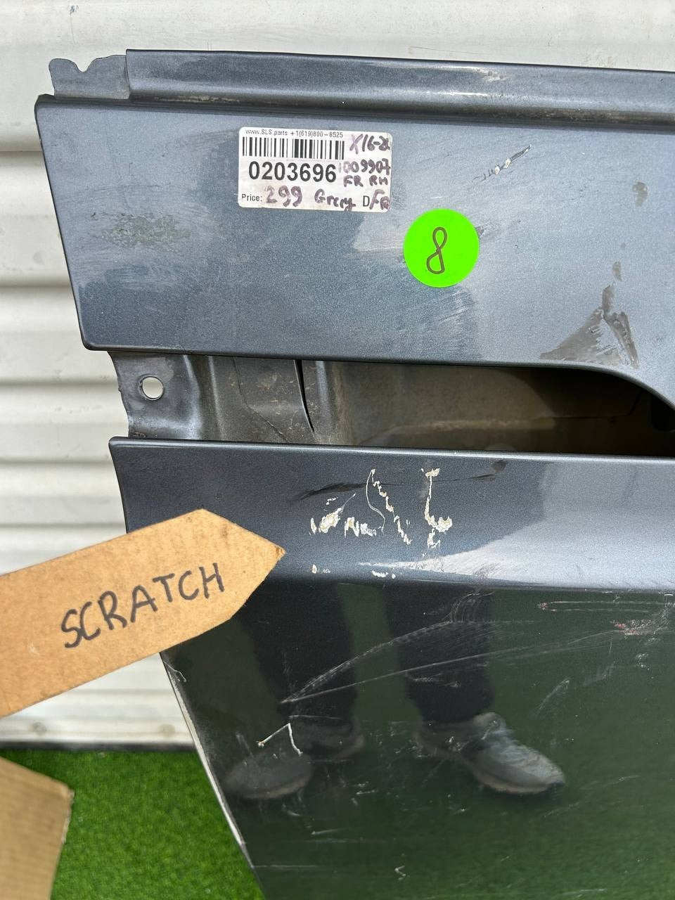 ✅ 16-20 Model X Front Passenger Door Shell Panel Gray 1009907-00-M w/scratches
