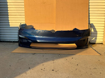 ✅2021 Tesla Model X Front Bumper Cover Blue /damage