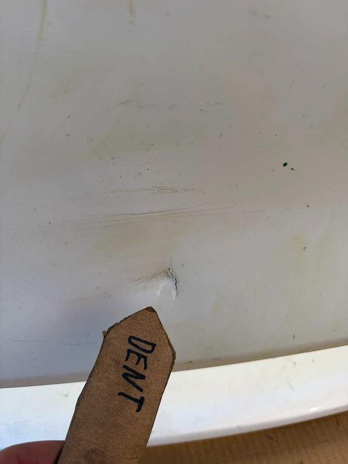 ✅20-24 Tesla Model Y Front Bumper Cover No Sensors OEM White 1493736 /dented