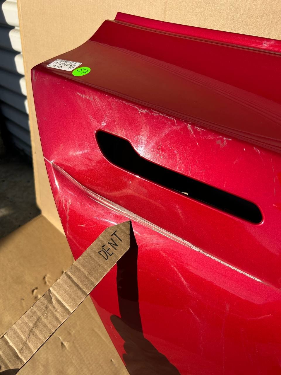 ✅2017-2023 Tesla Model 3 Rear Right Passenger Side Door Shell Red w/dent