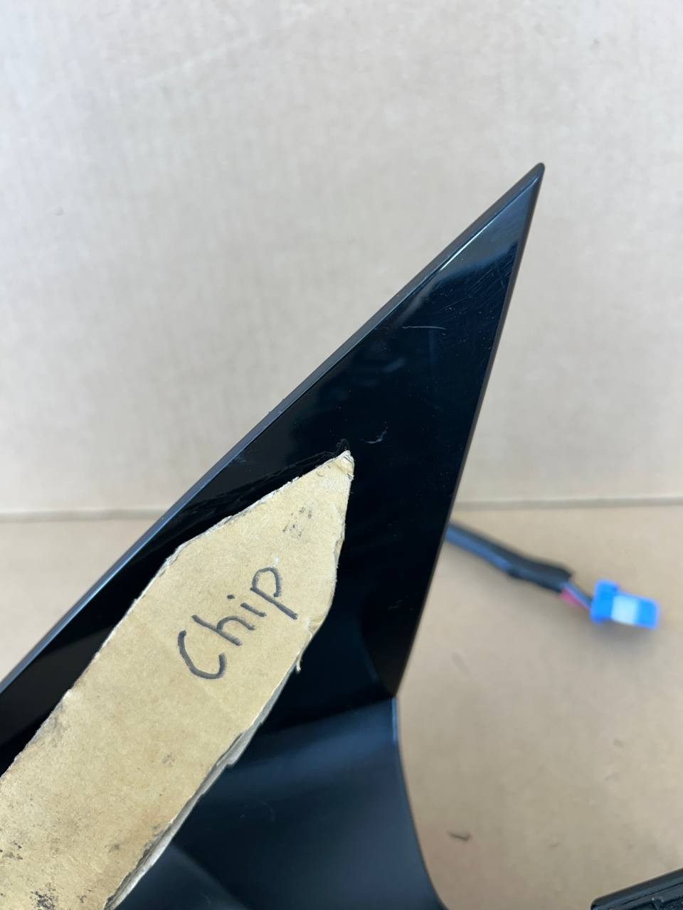 ✅ 21-23 Tesla Model 3 Left Exterior Rear View Door Mirror (No Glass)  /chip