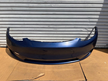 ✅20-23 Tesla Model Y Front Bumper Cover Blue No Sensors 1493736 /dented