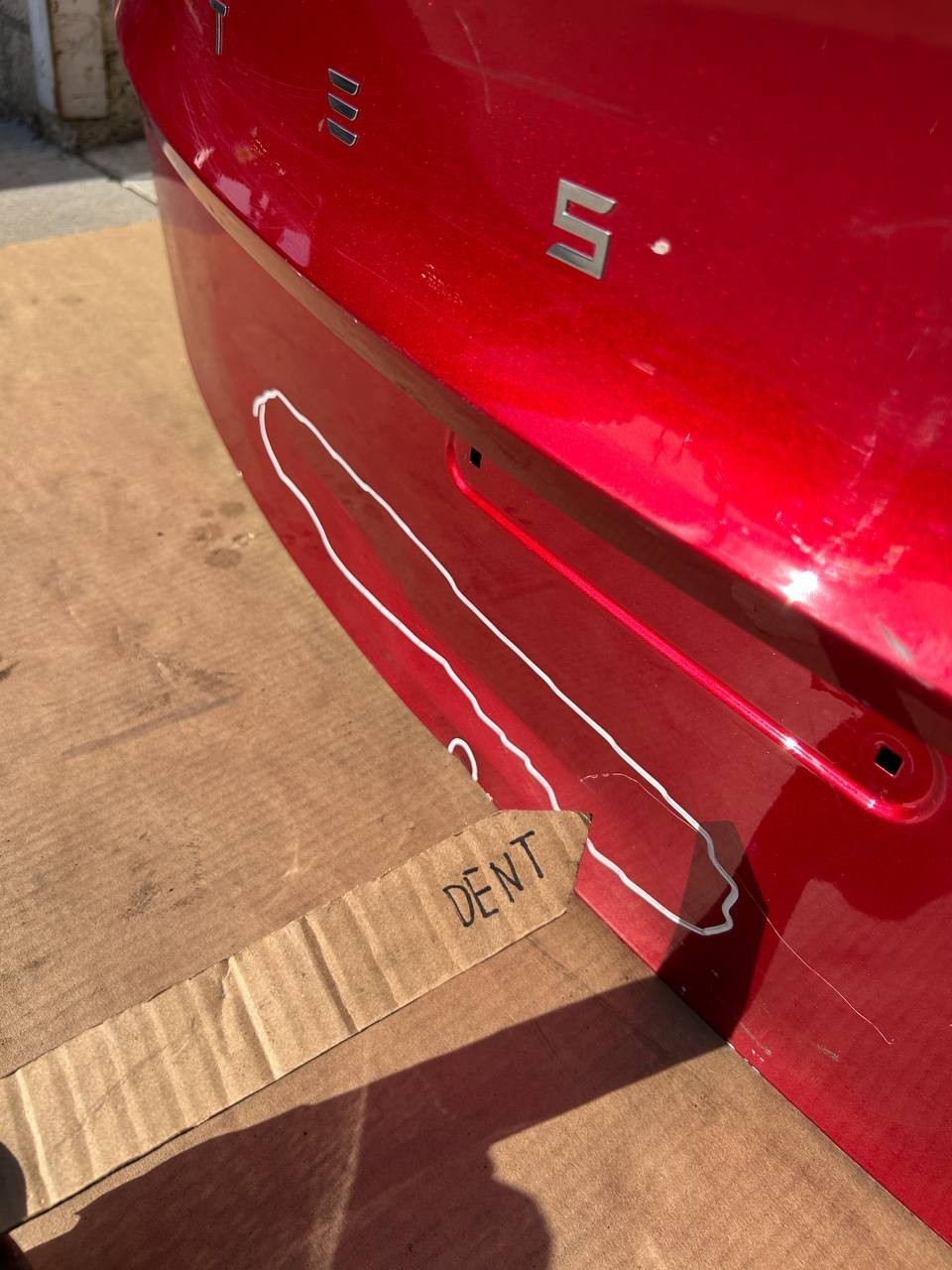 ✅ 24-25 Tesla Model 3 Highland Rear Trunk Tailgate Liftgate Lid Panel Red /dent