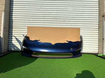 ✅ 2021+ Tesla Model S MS Front Bumper Cover Blue No Sensors w/scratches
