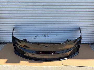 ✅ 21-26 Tesla Model X Front Bumper Cover Black No Sensors /scratched