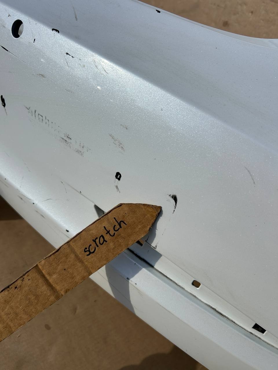 ✅ 2017-2023 Tesla Model 3 Rear Bumper Cover White w/Sensors OEM w/scratches