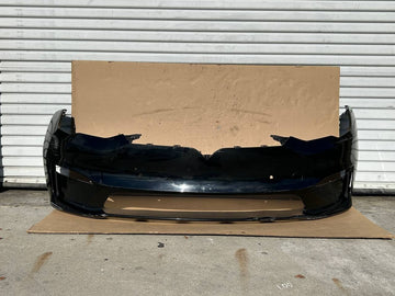 ✅21+ Tesla Model S Front Bumper Cover with Sensor Holes Black 1750101/cracked
