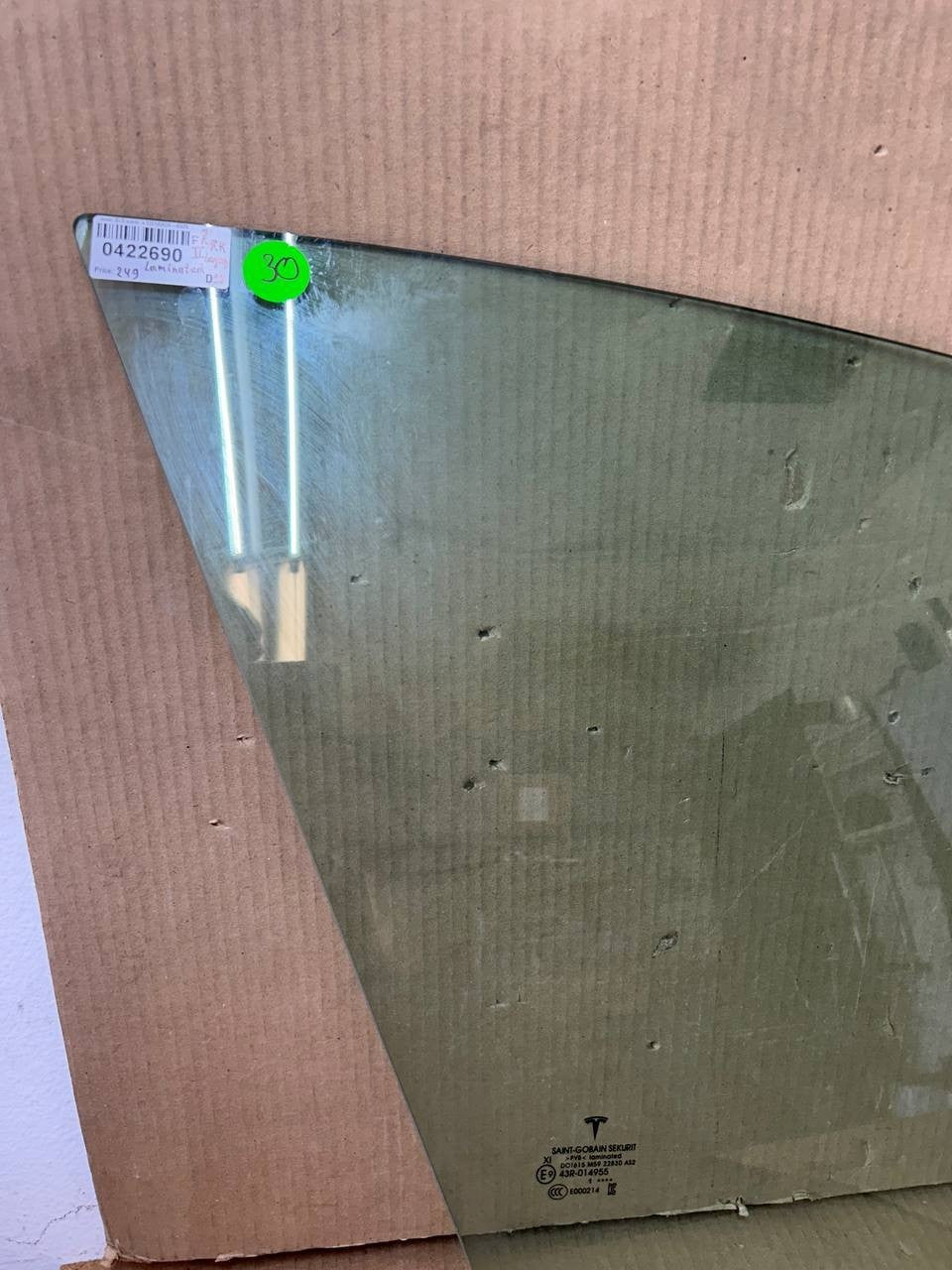 ✅21-23 Tesla Model 3 Front Right Door Window Glass (2 layers) 43R-014955