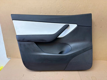 ✅2020-2024 Tesla Model Y Front Left Door Trim Panel Black/White 1498480-00-A