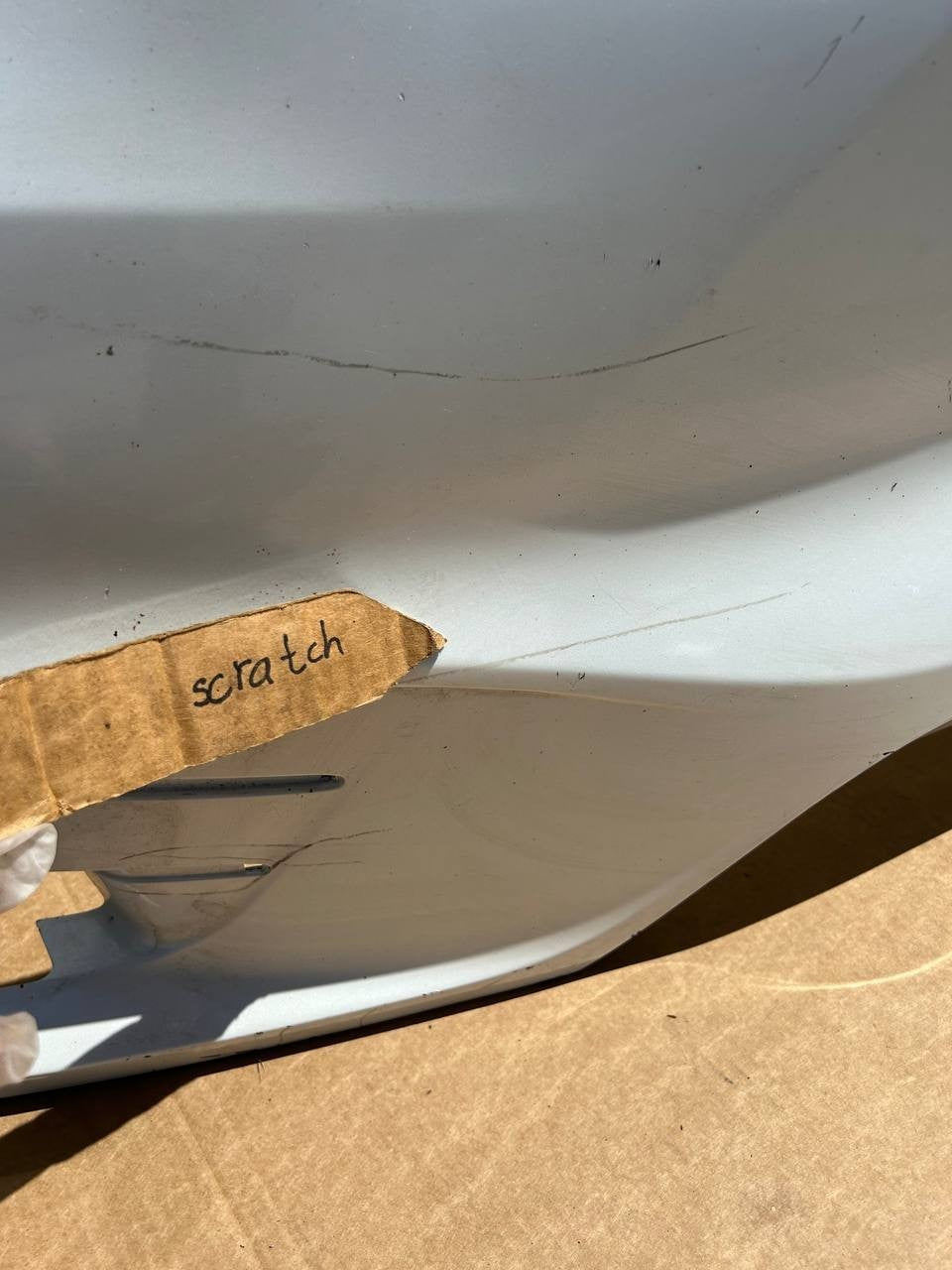 ✅16-20 Tesla Model X Front Bumper Cover White w/Sensor Holes w/scratches