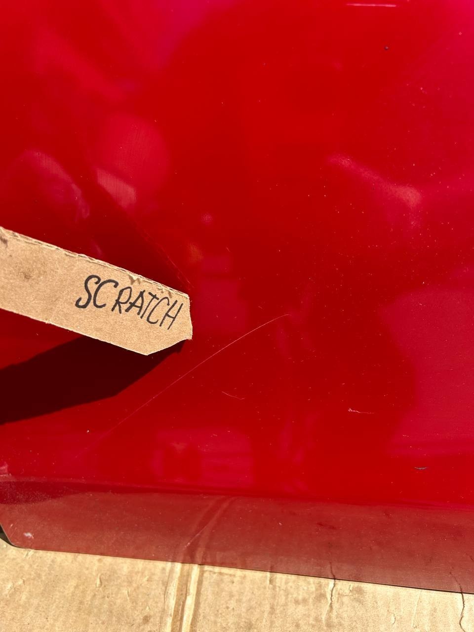 ✅2012-2015 Tesla Model S OEM Front Left Side Door Shell Panel Red w/scratches